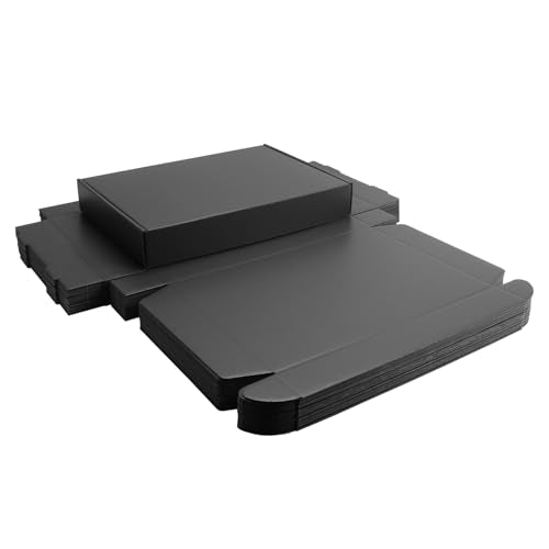 Black Shipping Packaging Boxes Mailers E-Commerce Packing 20Pcs13×9×2 Inch - color: Black
