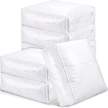Shappy 6 Packs Clear Plastic Storage Bags with Zipper, 24 x 20 x 11 Inch - size: 24 x 20 x 11 Inch