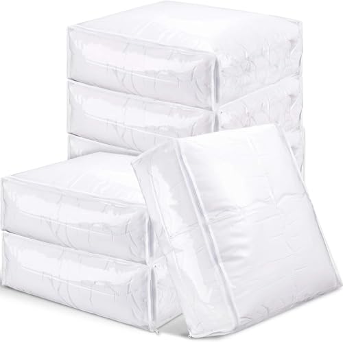 Shappy 6 Packs Clear Plastic Storage Bags with Zipper, 24 x 20 x 11 Inch - size: 24 x 20 x 11 Inch