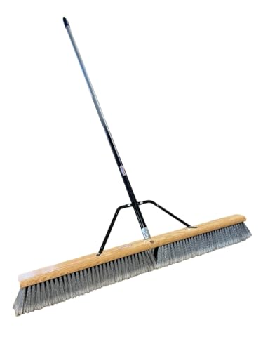 Pbma36004 Heavy Duty 36" Multi-Surface Push Broom with Silver/Black Handle