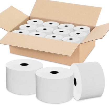 (12 Rolls) 2 5/16" x 400' Thermal Paper Receipt Rolls, Pay At The Pump Gas Station Verifone Rolls for Gas Pump Paper Rolls BPA Free - style: 2 5/16" x 400' Thermal-50Rolls