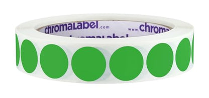 ChromaLabel Green Dot Stickers, 3/4 Inch Removable, 1000/Roll - color: Green, size: 3/4"