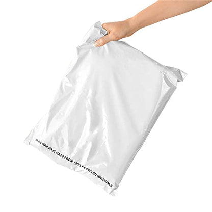 100 Count, 12x15.5 inch Eco Friendly Poly Mailers 100% Recycled Packaging Envelopes Supplies Mailing Bags 2.5 Mil Thick - SMART Mailer - size: 12" x 15.5" (100 Mailers)