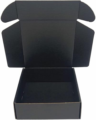 Black Shipping Boxes 10x10x4 Inch Cardboard Storage Mailer Box 15 Pack - size: 10 x 10 x 4 Inch/15 pcs