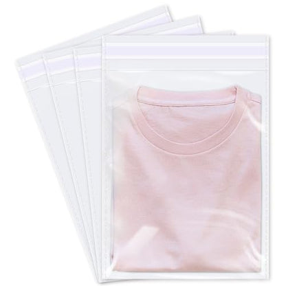 iMailer - 200 Count - 9'' x12'' Cellophane Bags Self Adhesive - Clear Cello Resealable Plastic Poly Bags for A4, Letter Sized Documents, Plastic Sleeves, Clothing - size: 9x12 Inch (Pack of 200)