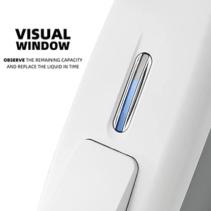Soap Dispenser Wall Mount Adhesive Commercial Soap Dispenser 800ml No Drill Hand Sanitizer Dispenser for Bathroom Support Liquid and Gel,White-PN9088 - color: White
