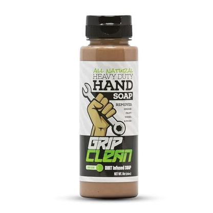 Grip Clean Heavy Duty Hand Cleaner For Mechanics, Natural Pumice, 8 Oz - style: 8 Fl Oz (Pack of 1)