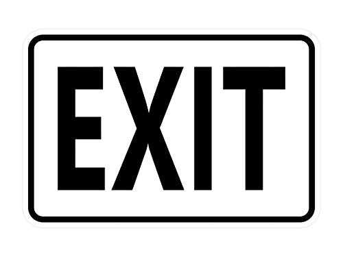 Signs ByLITA Classic Framed Exit Sign (White) - Small - color: White, size: 4 x 6" - Small (1 Pack)