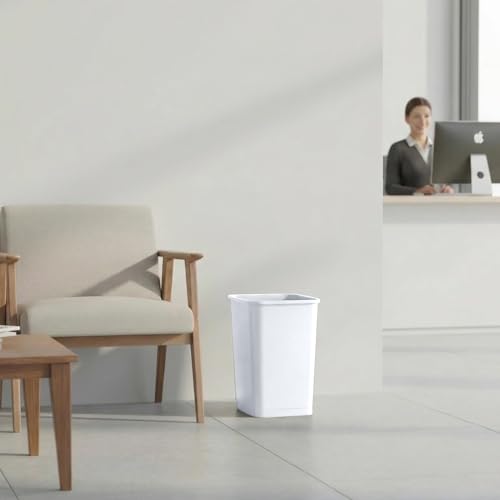 Superio 4.5 Gallon Plastic Trash Can, Waste Bin for Home, Kitchen, Office, Bedroom, Bathroom- 18 Qt (2, White) - color: 2, White, size: 4.5 Gallon