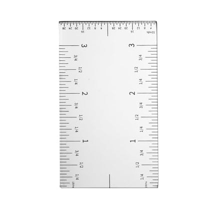 3 Inch Pocket Ruler, Stainless Steel Square Precision Woodworking Pocket