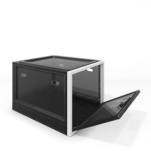 BUG HULL Large Capacity Medication Lock Box, Fridge Lock Box for Medicine Safe, Locking Medicine Box with Code for Snack, Food and Home Safety - color: Black