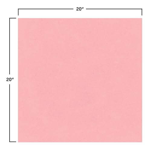 Beistle Pink Tissue Paper Sheets – 96 Pack, Bulk Square Craft Tissue, Gift Wrapping for Bags, Boxes, DIY Crafts, Packaging Filler for Retail Displays, Shipping, Parties & Decorative Use, 20” x 20”