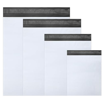 Outus 120 Pcs Poly Mailer Envelope 4 Sizes Shipping Bags,White - color: White, size: 6 x 10 In, 8 x 12 In, 10 x 14 In, 11 x 16 In