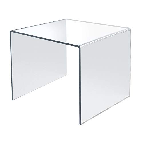 Azar Displays 515314 9.5" Square Acrylic Riser (4 Pack) - size: 9.5 X 9.5