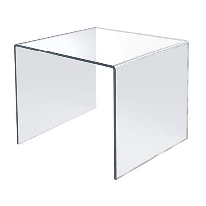 Azar Displays 515314 9.5" Square Acrylic Riser (4 Pack) - size: 9.5 X 9.5