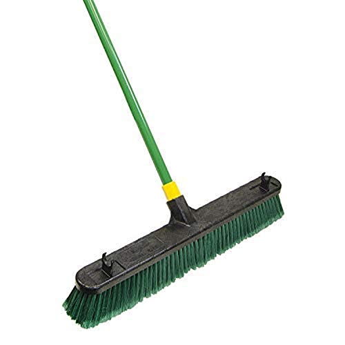 Quickie 2 In 1 Squeegee Pushbroom - color: Red - With Squeegee, style: Assembled Multi-Surface (24 inch)