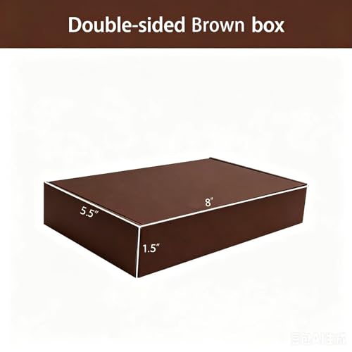 KAXILU Brown Cardboard Boxes Shipping Packaging Boxs 20pcs Shipping Boxs Suitable E-Commerce Packaging Small L8xW5.5xH1.5 inch - color: Brown-2, size: Small-L8xW5.5xH1.5 inch