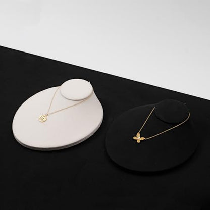 Oirlv Necklace Holder Bust Velvet Jewelry Display Necklace Display for Vendors Display Pendant Display Stand White - color: Beige