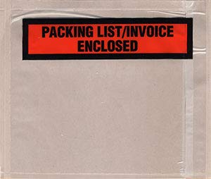 International Plastics PL-TF-405 4.5 x 5.5 in. Panel Packing List & Invoice Enclosed - Case of 1000
