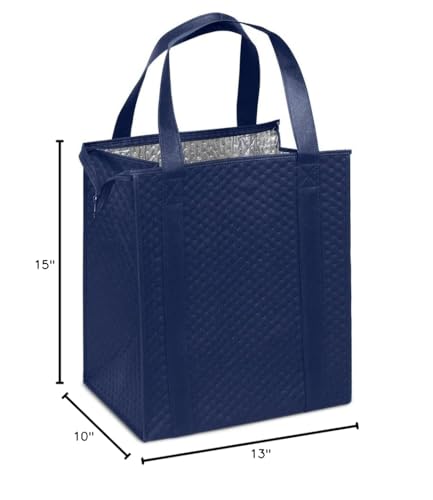 Mediz Hannah Smart Large Capacity Heavy Duty Insulated Shopping Bag - color: Dark Navy
