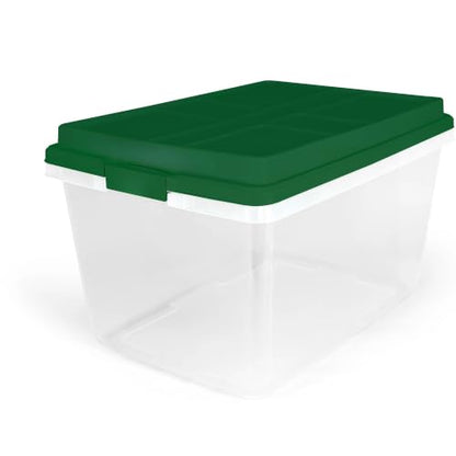 6-Pack 72 Qt Storage Bins with Lids, Stackable Clear Plastic Totes