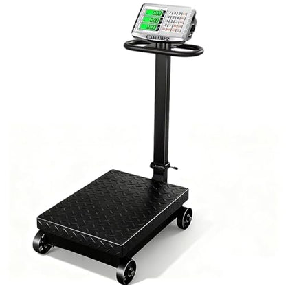 660lb Industrial Platform Scale Foldable with Wheels, LB/KG - color: Black-D