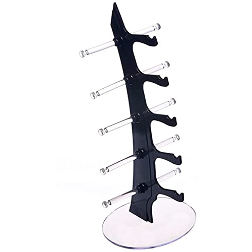 Acrylic Eyeglasses Frame Riser Display Stand Sunglasses Rack Sunglasses Rack Holder Acrylic Eyewear Display Stand Holder(5 Frames for Each Holder) - color: Black+White