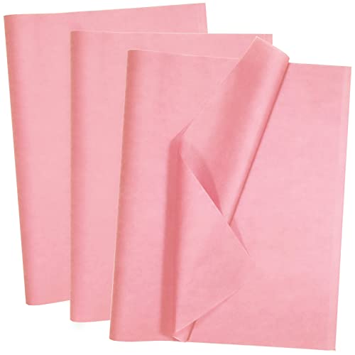 100 Sheets Pink Tissue Paper Artdly 14 x 20 Inches Pink Wrapping Paper Bulk for Weddings Birthday DIY Project Christmas - color: Pink, size: 14x20 Inch (Pack of 100)