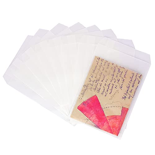 Quotidian White Glassine Paper Bags Envelope 5 1/2x7 3/4 in, 100 Count - size: 5 ½x7 ¾ Inch