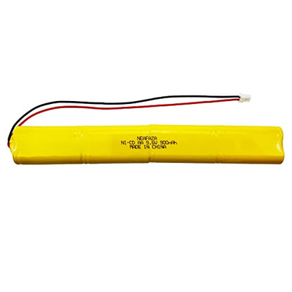 BBAT0043A Ni-Cd 9.6V 900mAh Emergency Light Lighting Fixture Battery Compatible with ELBB003 ELB-B003 ELB-B004 ELBB004 OSI OSA228 DANTONA CUSTOM-306-U BBAT0044A BAA-96 (1 Pack) - size: 1 Pack