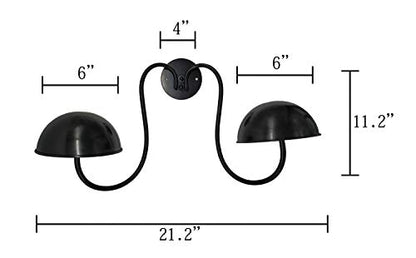 Owlgift Modern Metal Wall Mounted Entryway Retail Hat Rack/Wig Display Stand w/ 2 Circular Hat Hooks, Black - color: Black New
