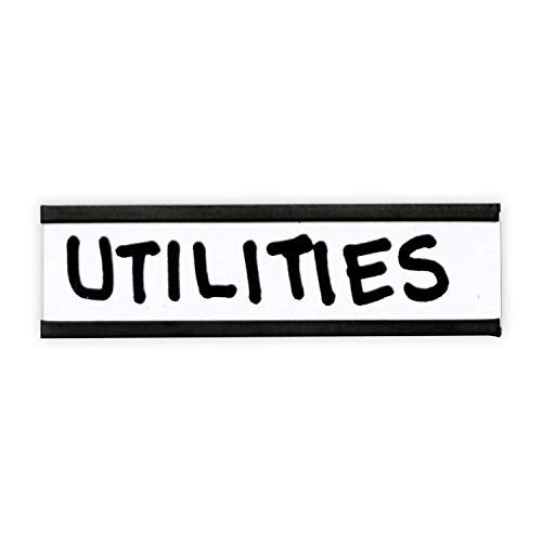 SmartSign Pack of 25 Magnetic 'C' Channel Label Holders | 0.5" x 2" - size: 0.5" x 2"