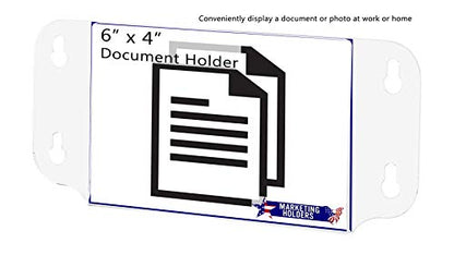 Window Mount Sign Holder Holds 6 x 4 Inch Daily Specials and Promotions Clear Acrylic Advertisement Sleeve with Suction Cups for Bars Restaurants and Cafes by Marketing Holders - size: 6"W x 4"H
