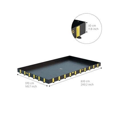 Justrite Rigid-Lock QuickBerm®, 12' x 20' x 12" - size: 12' x 20'