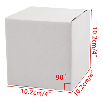 SUNLPH White Shipping Boxes 4x4x4 Inches Small Corrugated Cardboard Boxes, 25 Pack - size: 4 x 4 x 4
