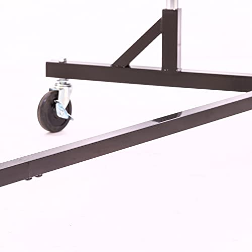 Econoco Commercial Rolling Z-Rack with Zippered Protective Garment Cover - color: Black, style: Z Rack with Garment Cover