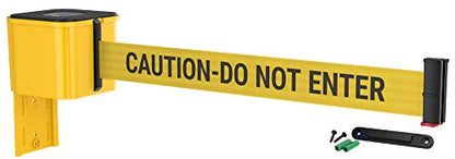 Wall Mounted Yellow Retracta-Belt 15' Caution Belt Barrier - color: Yellow Case w/ Caution Do Not Enter Belt, size: 15' Belt