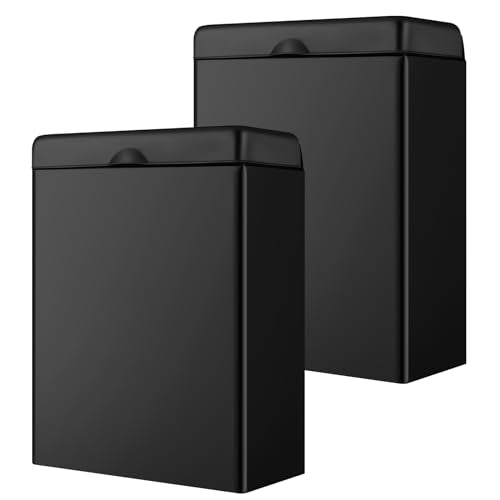 Tioncy 2 Pcs Sanitary Napkin Receptacle Wall Mounted,Black - color: black