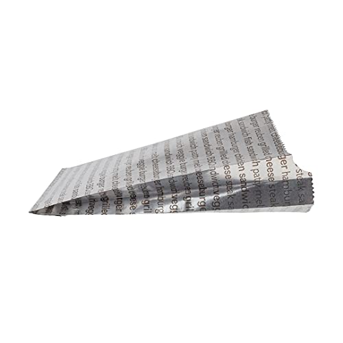 Restaurantware Paper Printed Burger Foil Bag, 5.9 x 1.2 x 6.5 In, 100 Pack - size: 6"
