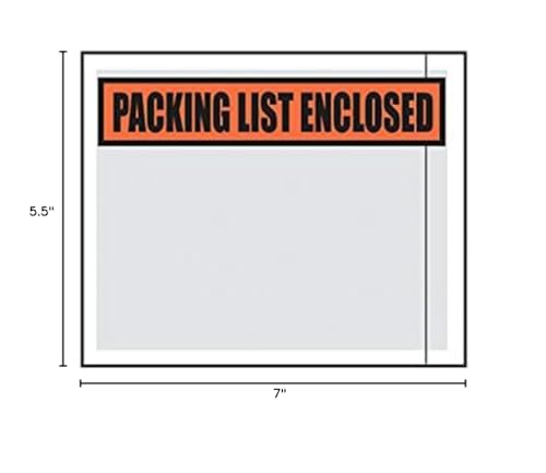 7 x 5.5" Packing List Enclosed (1,000 Envelopes) - Laddawn 3880