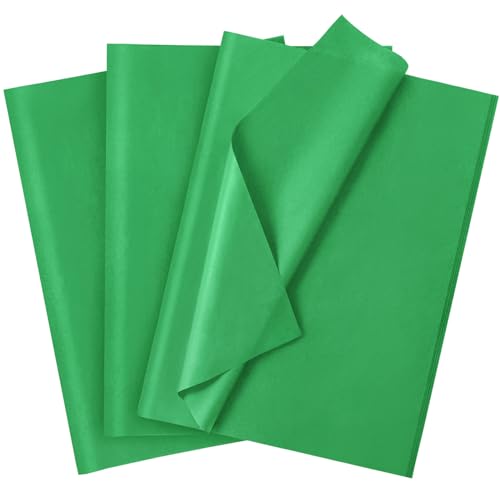 120 Sheets 14 x 20 Inch Green Tissue Paper for Gift Bag Wrapping - color: Green