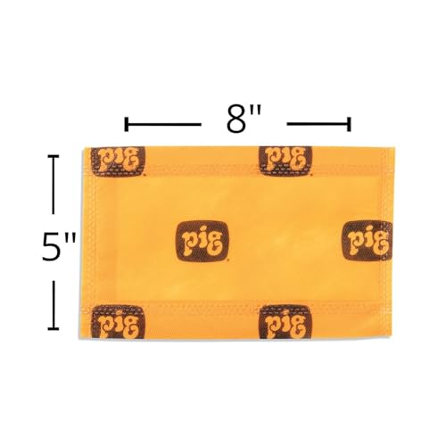 PIG Spill Alert Absorbent Pads in Dispenser Box | Pocket Spill Multipurpose Absorbent Pad | 5" W x 8" L | Absorbs up to 14.47 oz. per pad | 200 Pads per Box | High-Vis Orange | PM50840 - style: 200 pads