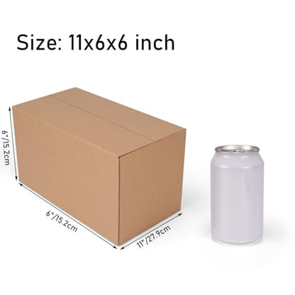 CRUGLA 40 Packs 11x6x6 Shipping Boxes, Brown Mailing Boxes - size: 11x6x6 Inch