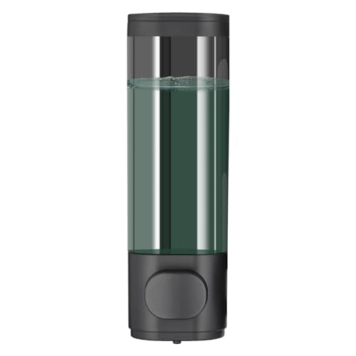 10oz/300ml Single Manual Wall Mounted Soap Dispenser, Black - color: Black