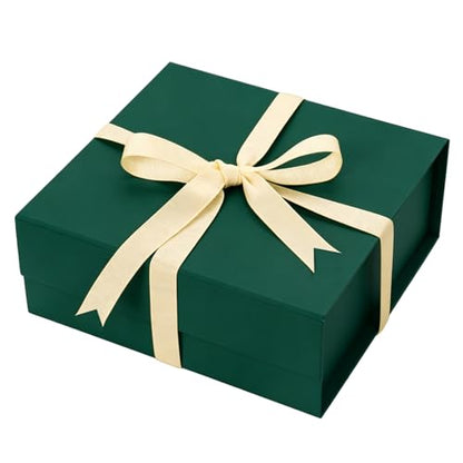 Green Gift Boxes with Lids Pack of 1, 6x6x3 Inch Small Gift Box with Ribbon - color: Green-1P
