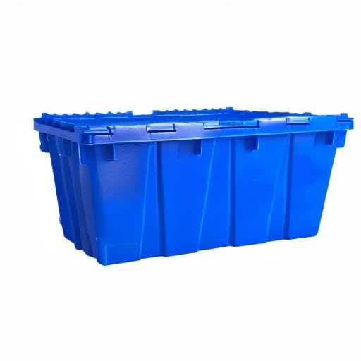 Storage Bin With Lids, 6 Pack, Blue, Stackable - size: 6 PACK