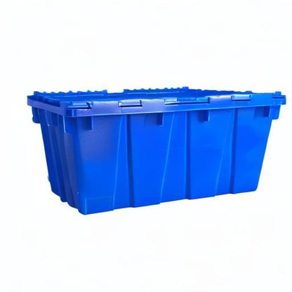 Storage Bin With Lids, 6 Pack, Blue, Stackable - size: 6 PACK