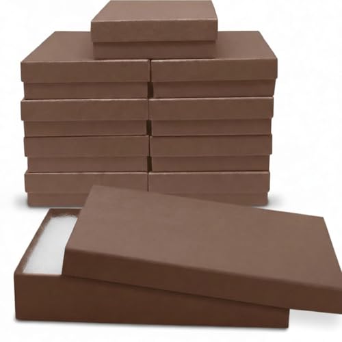 Novel Box Chocolate Cardboard Jewelry Gift Box With Lid10 Pack 5.5x3.5x1 In - color: Chocolate