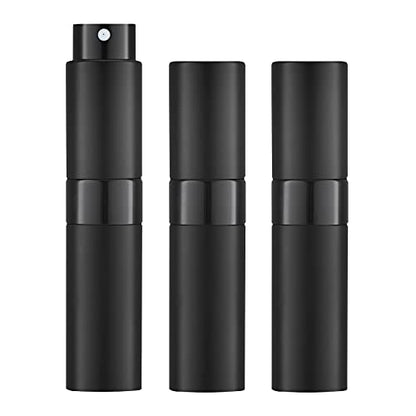 LISAPACK 8ml Travel Perfume Bottle Refillable, 3 PCS Cologne Atomizer Spray - color: 3 Black