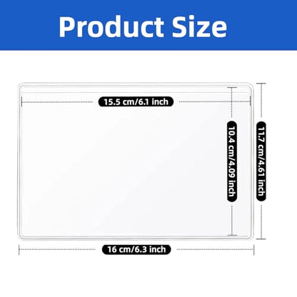 60 Pack Label Pockets, Clear Self-Adhesive Plastic Index Card Holders with Top Open,Square Label Sleeves for Organizing Storage Bins (60, 4 x 6 inches) - size: 4 x 6 inches